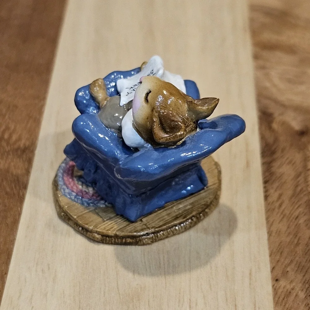 Wee Forest Folk M-159 Forty Winks - Blue Signed Annette Petersen 1988 No Box - Picture 5 of 14